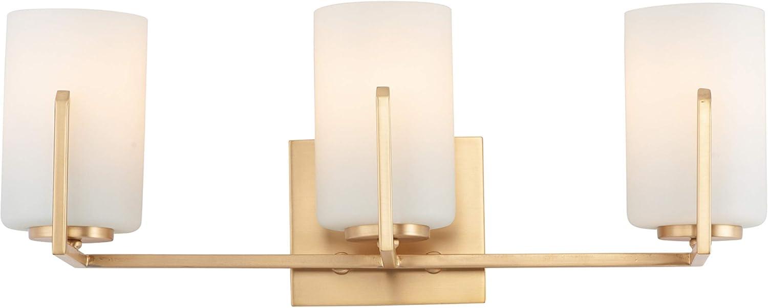 21283SWSBR-Maxim Lighting-Dart 3 Light Bath Vanity Approved for Damp Locations-Satin Brass Finish