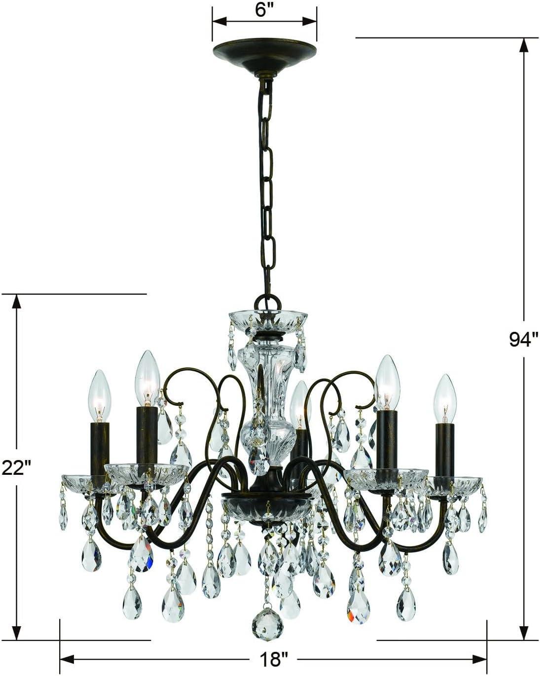 Crystorama Lighting Butler 5 - Light Chandelier in  English Bronze