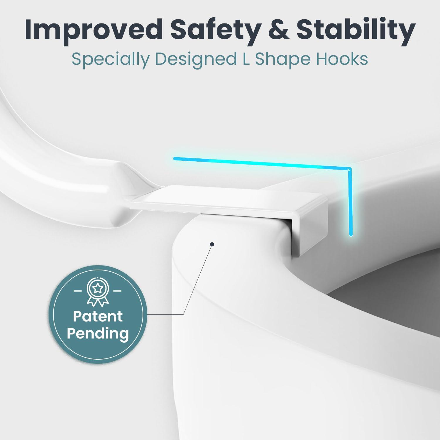 Adjustable White and Blue Metal Toilet Safety Rails with Handles