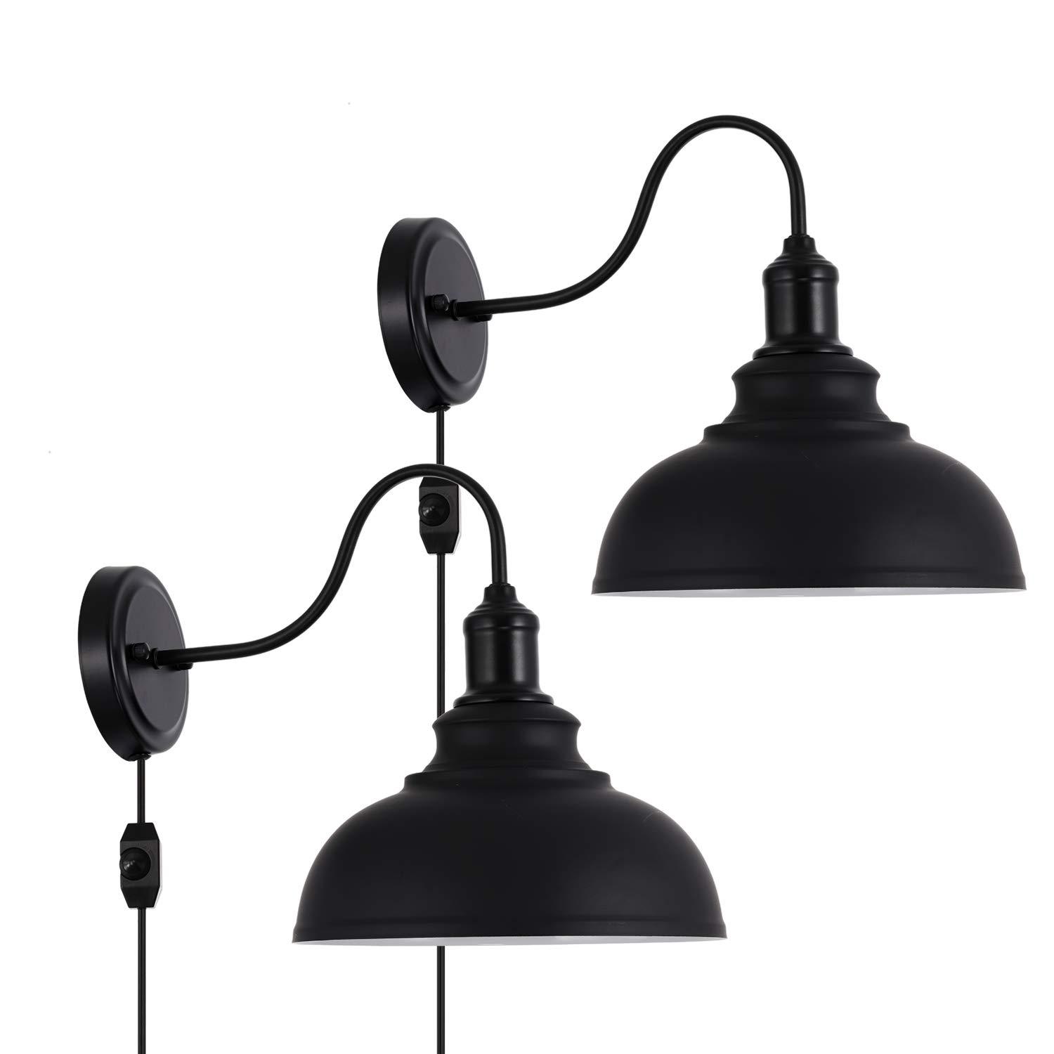 Vintage Black Wireless Battery Operated Wall Sconces Set of 2, Cordless LED Wall Lights Set with Remote Control, for Bedroom, Farmhouse, Gallery - Easy Setup, 3 Color Dimmable, Adjustable Brightness