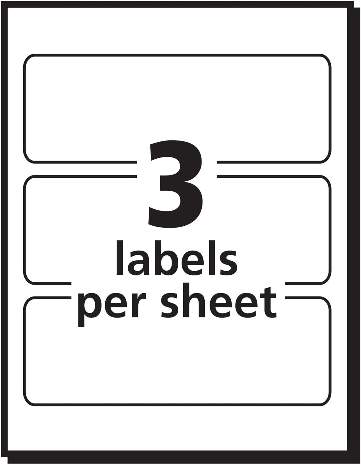 White Rectangular Removable Multi-Use Labels, 1.5" x 3", 150 Pack