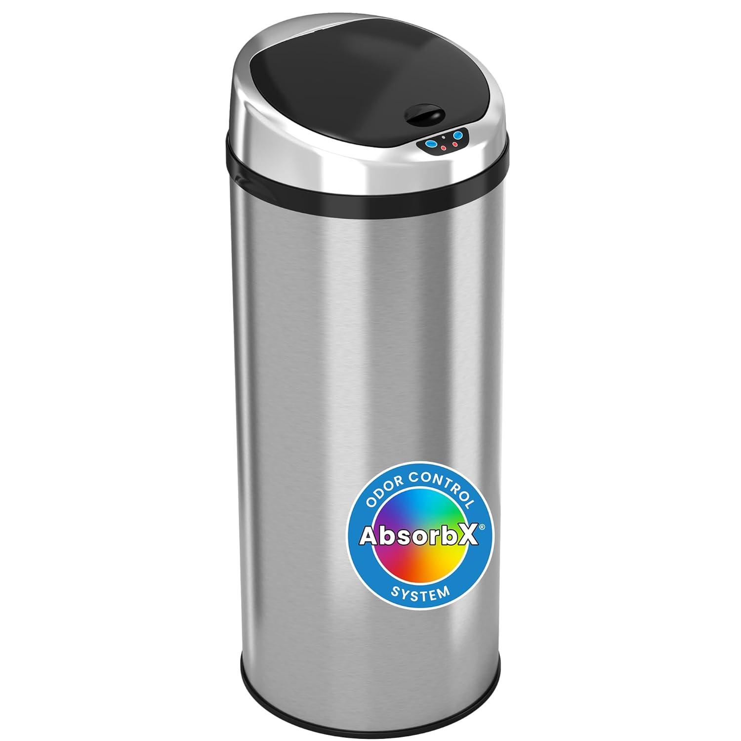 iTouchless Erlandson Stainless Steel 13 Gallon Motion Sensor Trash Can