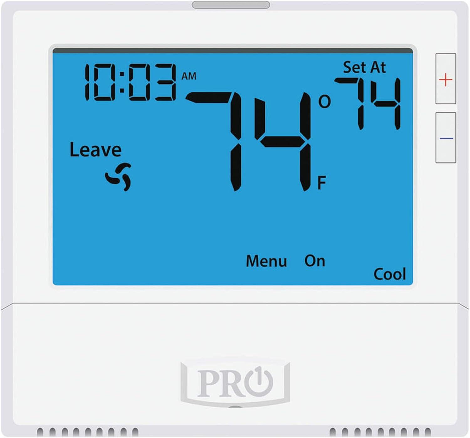 White Digital Programmable Universal Single-Stage Thermostat