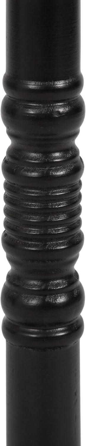Kate and Laurel Bellport Pedestal End Table, 10x10x22, Black