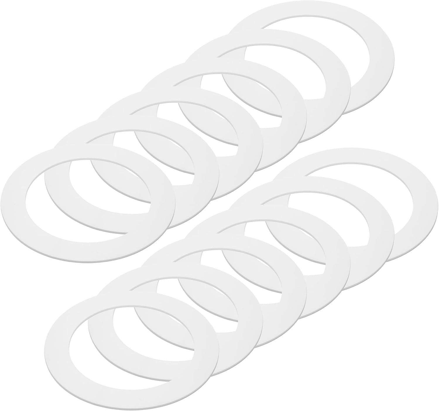 Maxxima 12 Pack 6 in. Goof Rings for Recessed Lights, Can or Canless Lighting Round Downlight Trim Ring, Outer Diameter 8.6” Inner Diameter 6.22”, Durable Plastic Design, White Extended Trim