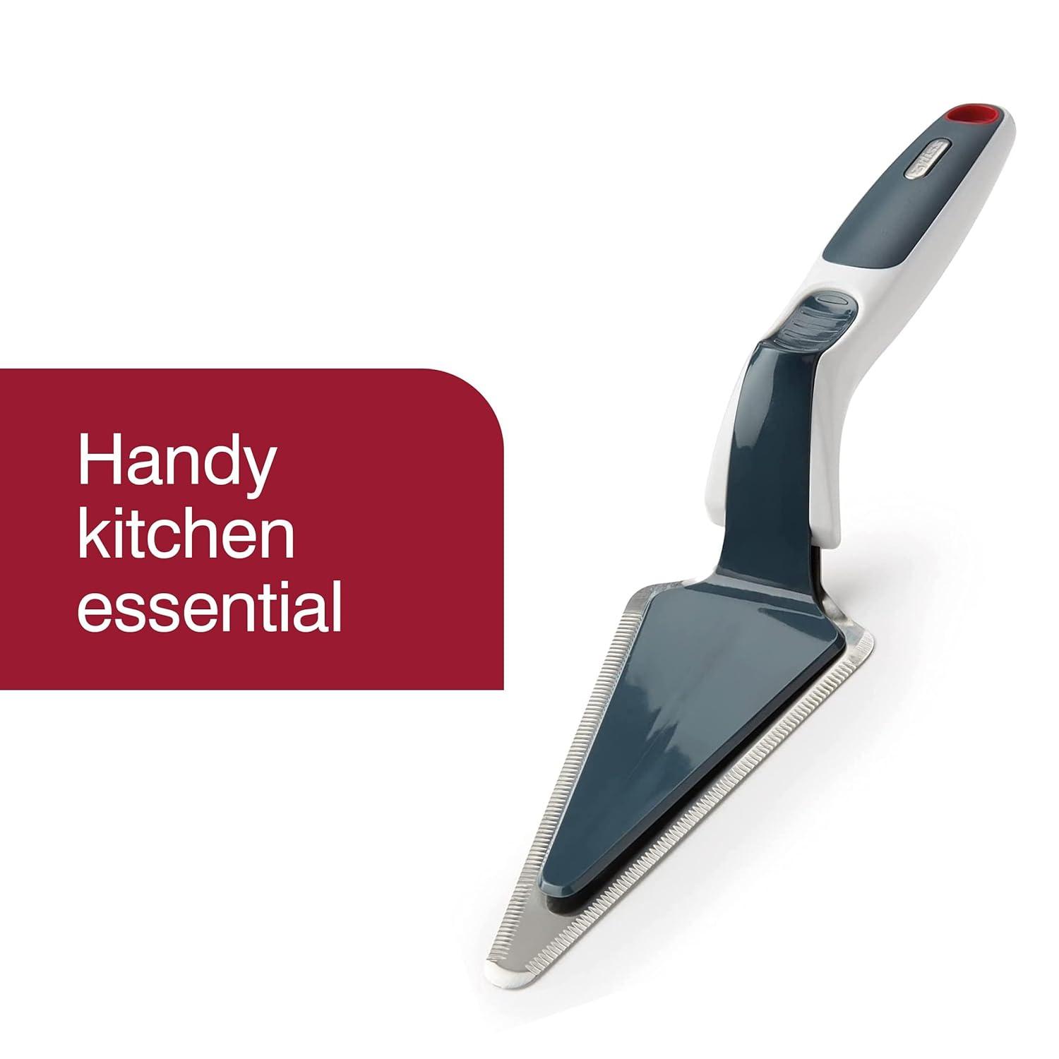 Zyliss Easy Slice Cake Server - Dishwasher-Safe, Stainless Steel Cake & Pie Cutter & Server for Kitchen Accessories - White