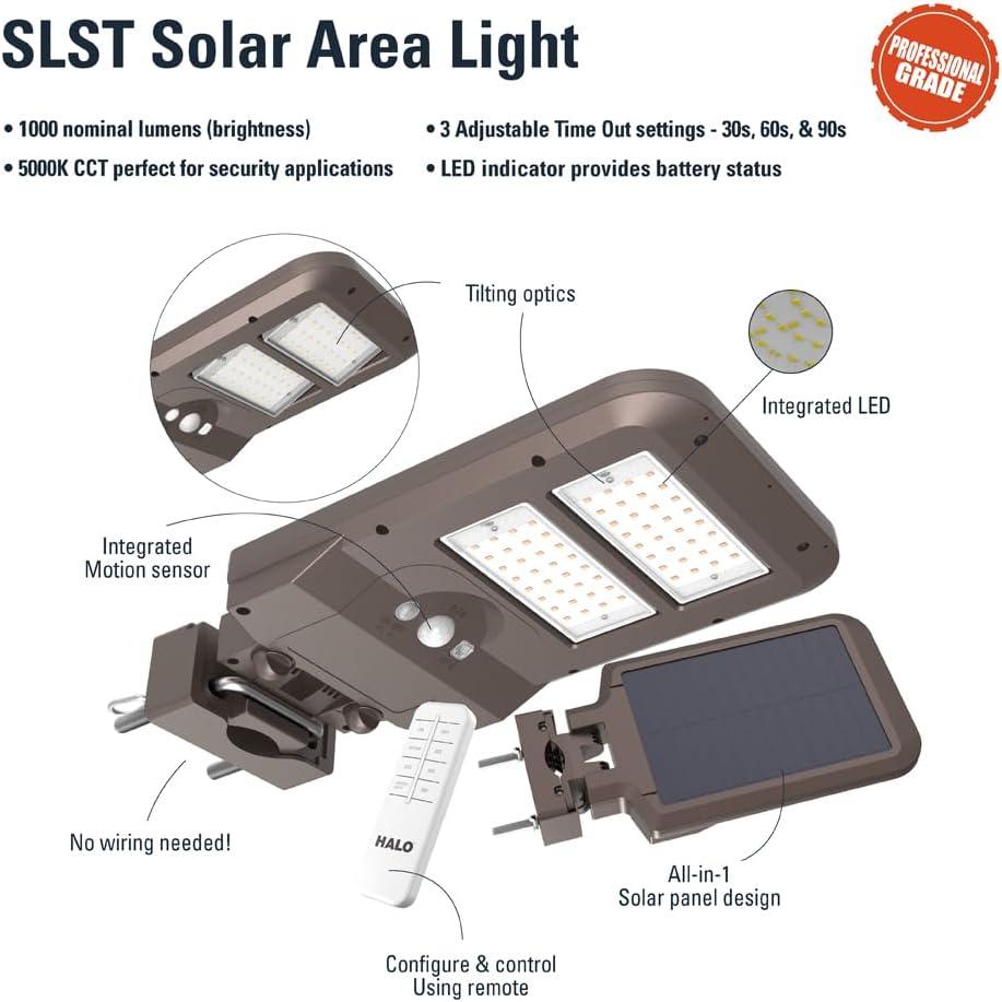 1 - Head LED Solar Powered Dusk to Dawn Outdoor Security Flood Light with Motion Sensor