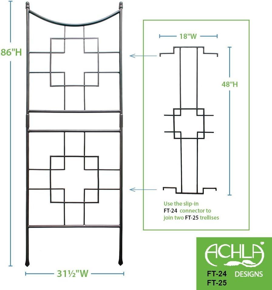 Graphite Metal Garden Trellis Connector Link, 48" Height