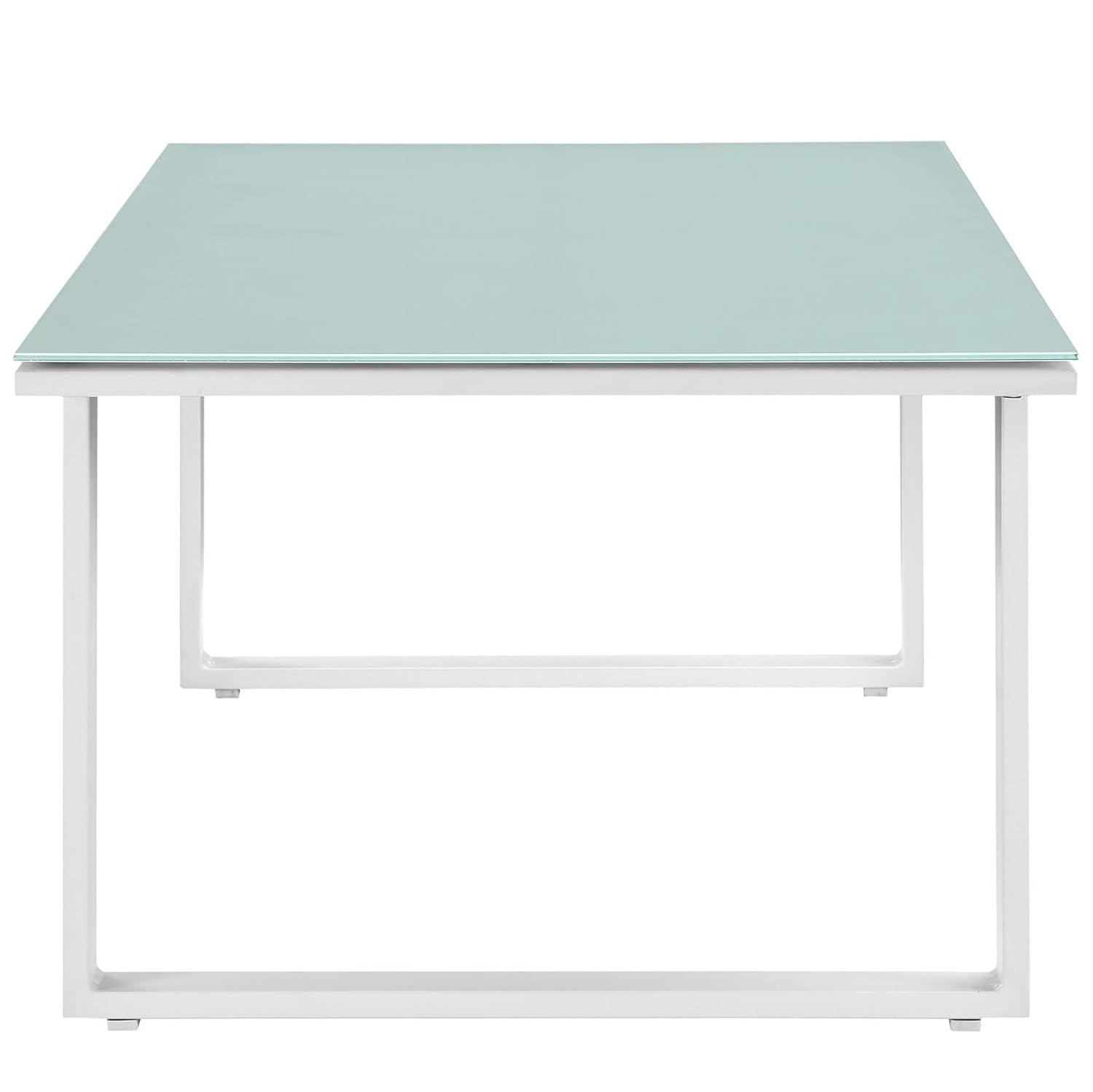 White Fortuna Outdoor Patio Coffee Table
