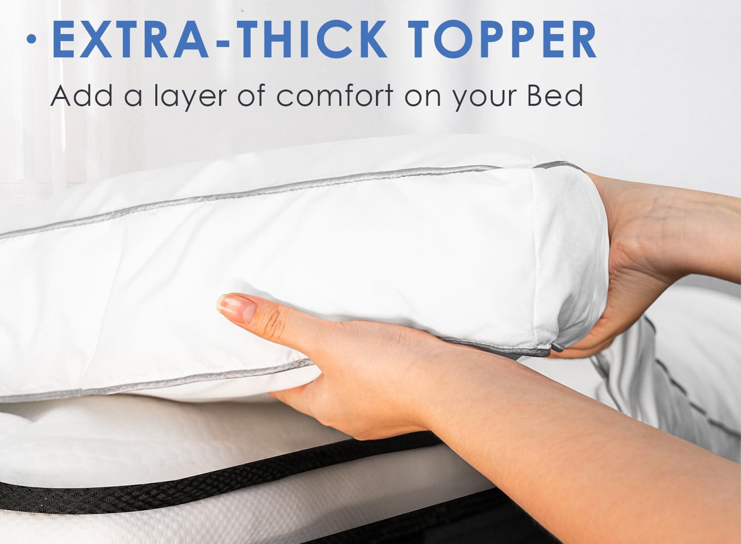 Twin White Down Alternative Pillow Top Featherbed