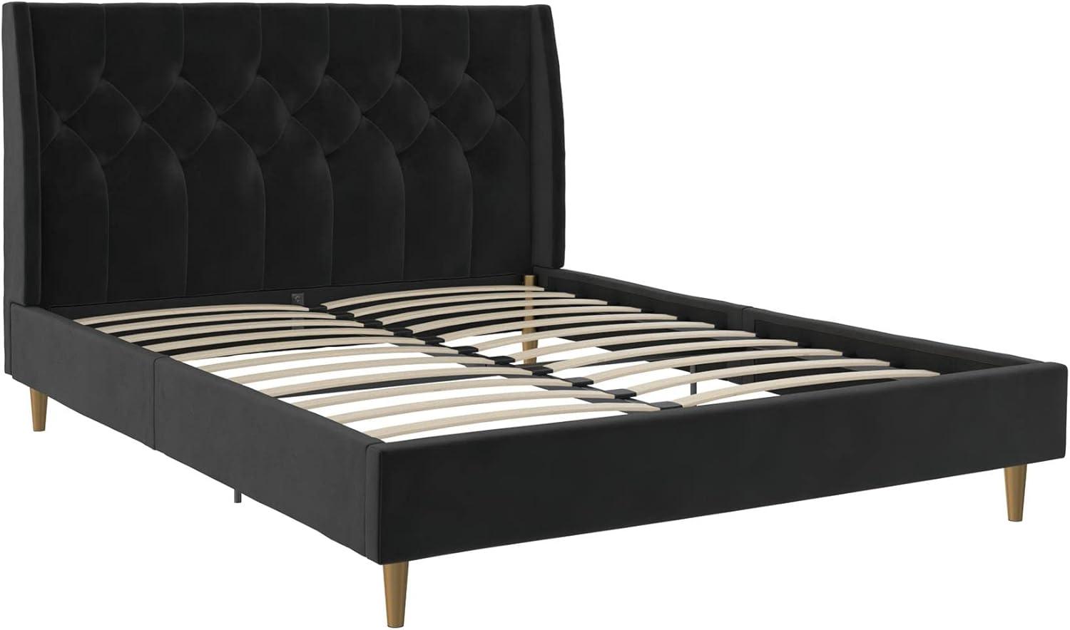 Her Majesty Upholstered Wingback Bed