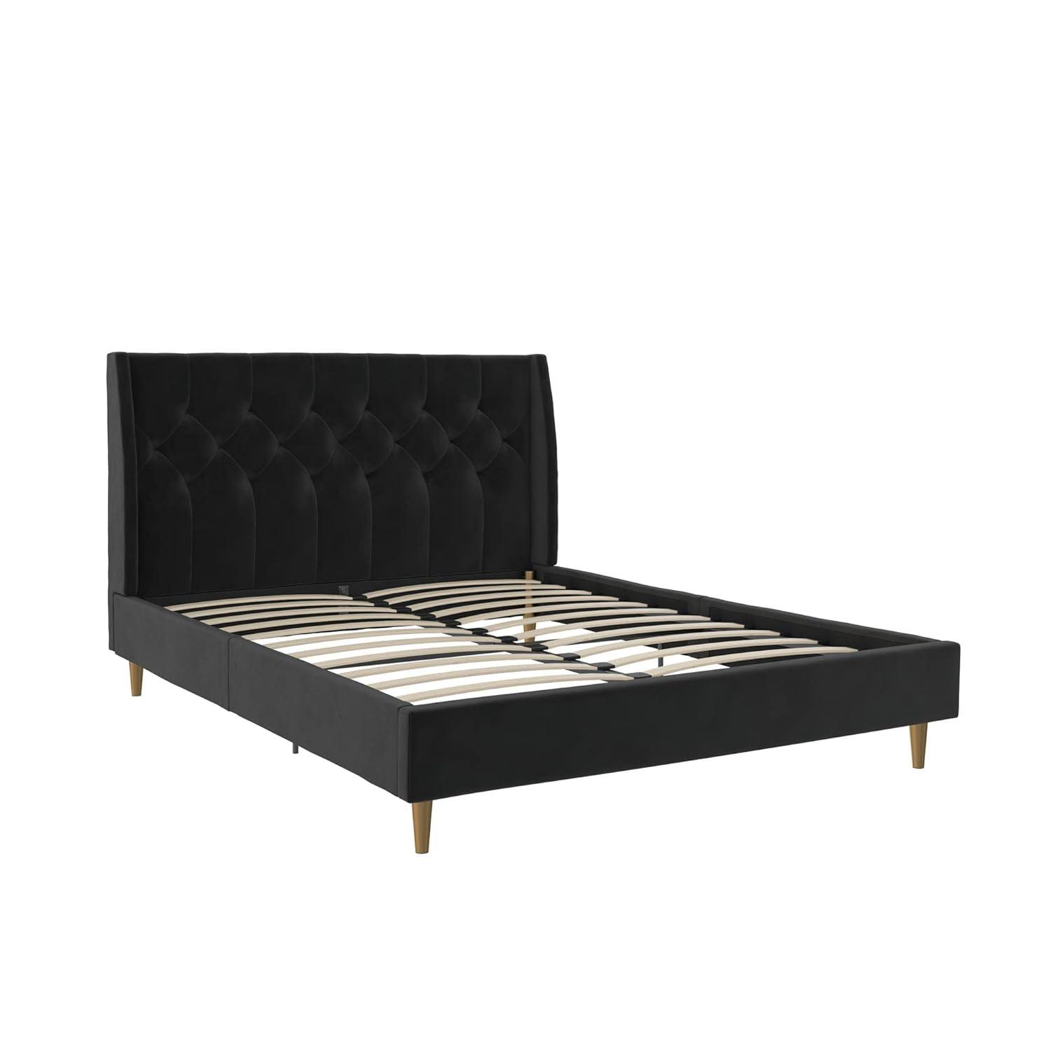 Her Majesty Upholstered Wingback Bed