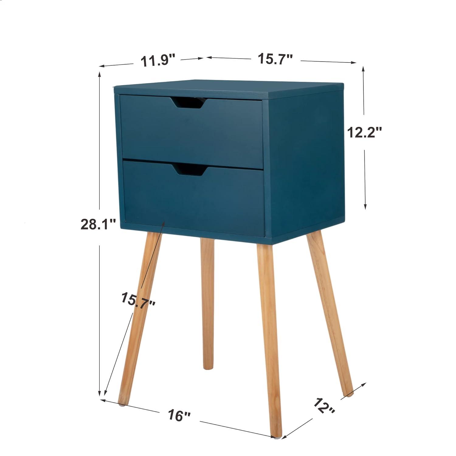 JAXPETY Nightstand Set of 2, 2 Drawers Bedside Tables, End Table for Bedroom Living Room
