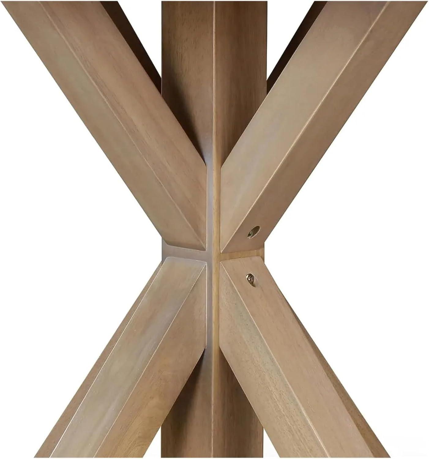 Finch Alfred Round Solid Wood Rustic Dining Table