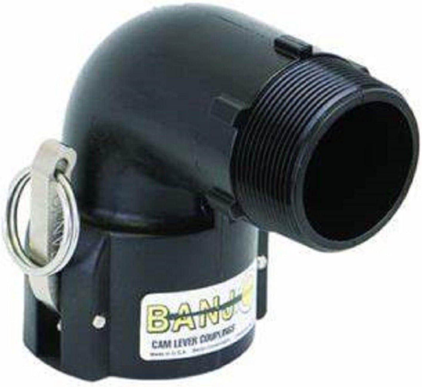 Banjo 90 Deg 2" Female Coupler - 2" Male Thread Poly Cam Lever (200B90)