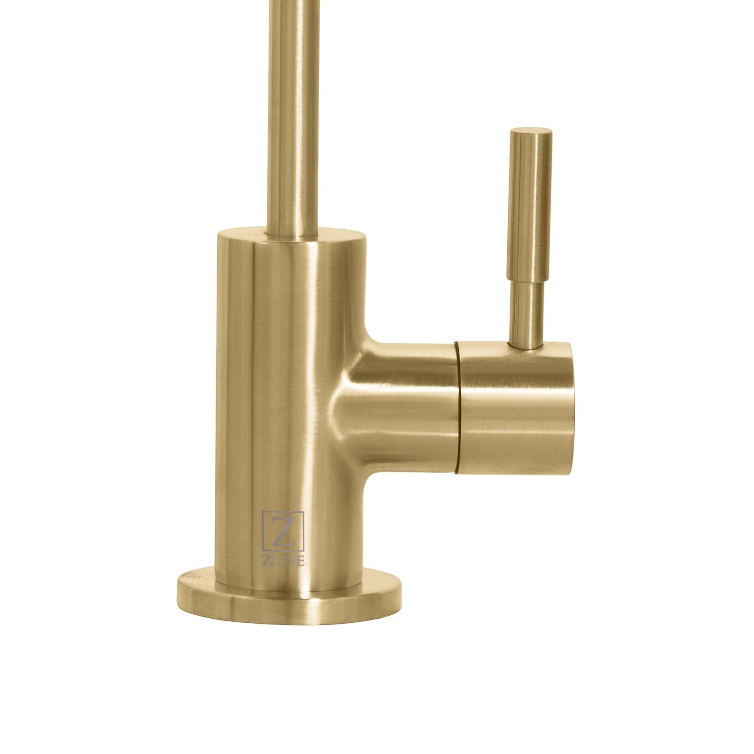 Champagne Bronze Single Handle Modern Bar and Prep Faucet