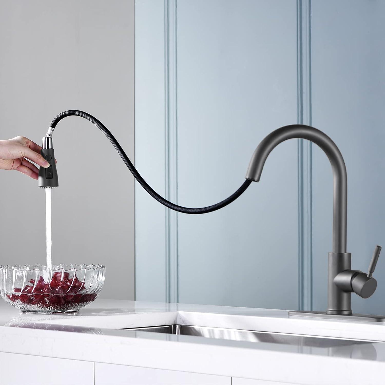 Babevy Pull Down Kitchen Faucet