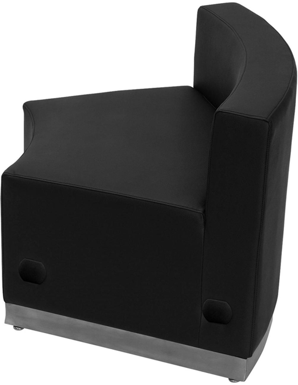 Flash Furniture Hercules Alon LeatherSoft Concave Chair with Brushed Stainless Steel Base