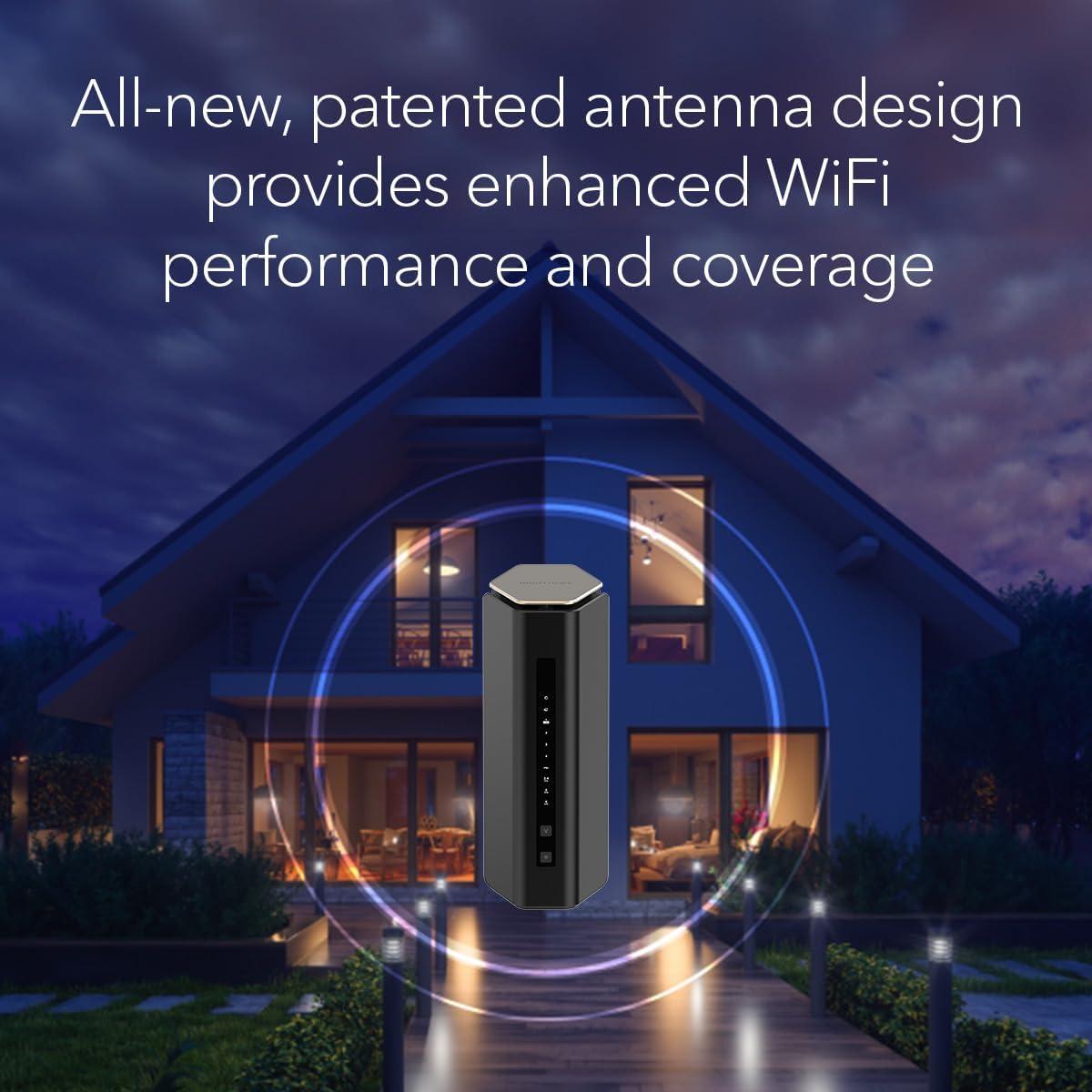 Nighthawk Black Tri-Band Wireless Router with Gigabit Ethernet