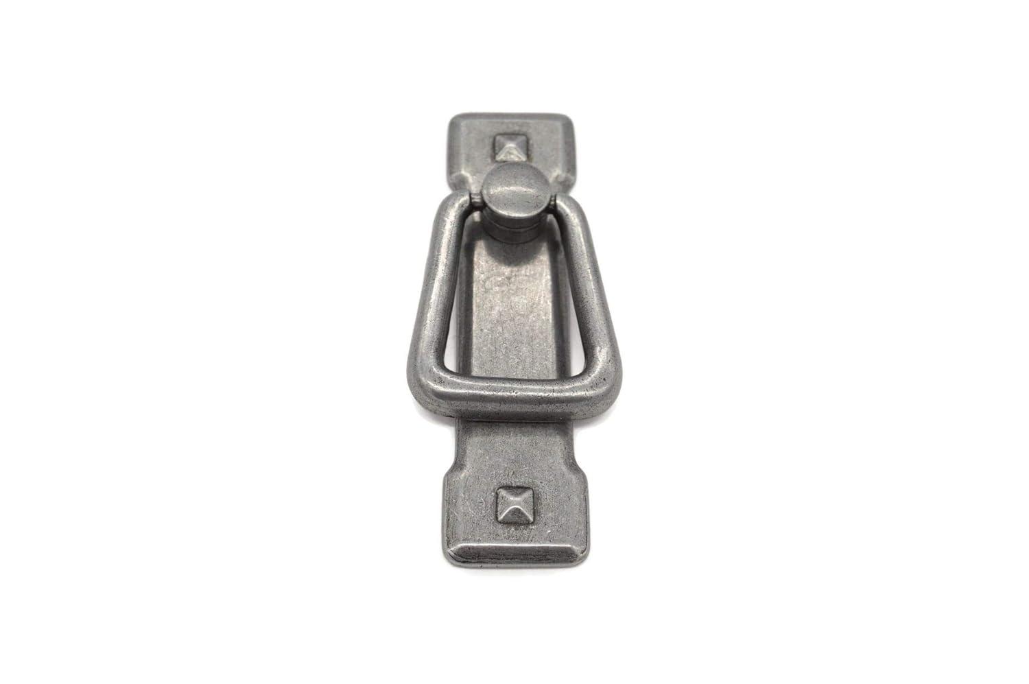 Pewter Zinc Alloy Vertical Drop Bail Cabinet Pull