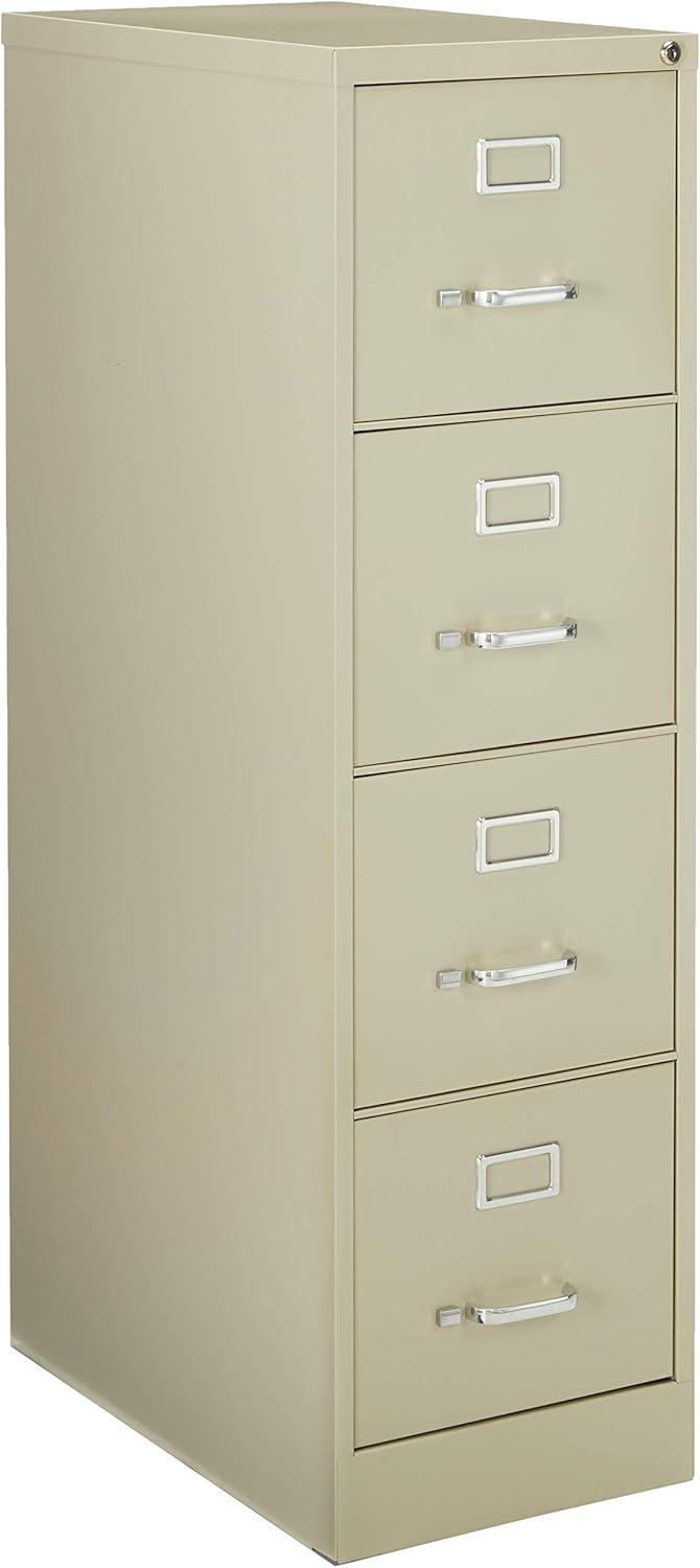 Putty Steel 4-Drawer Lockable Vertical File Cabinet