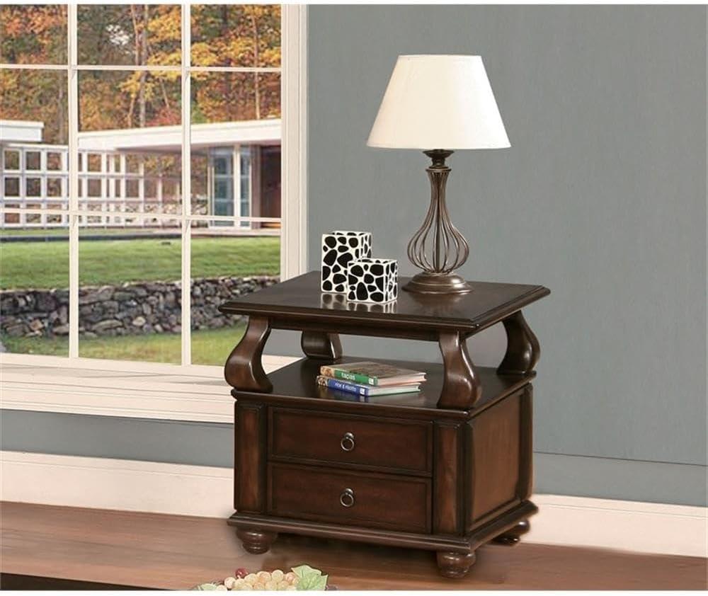 Charleen Solid Wood Top 2 - Drawer End Table