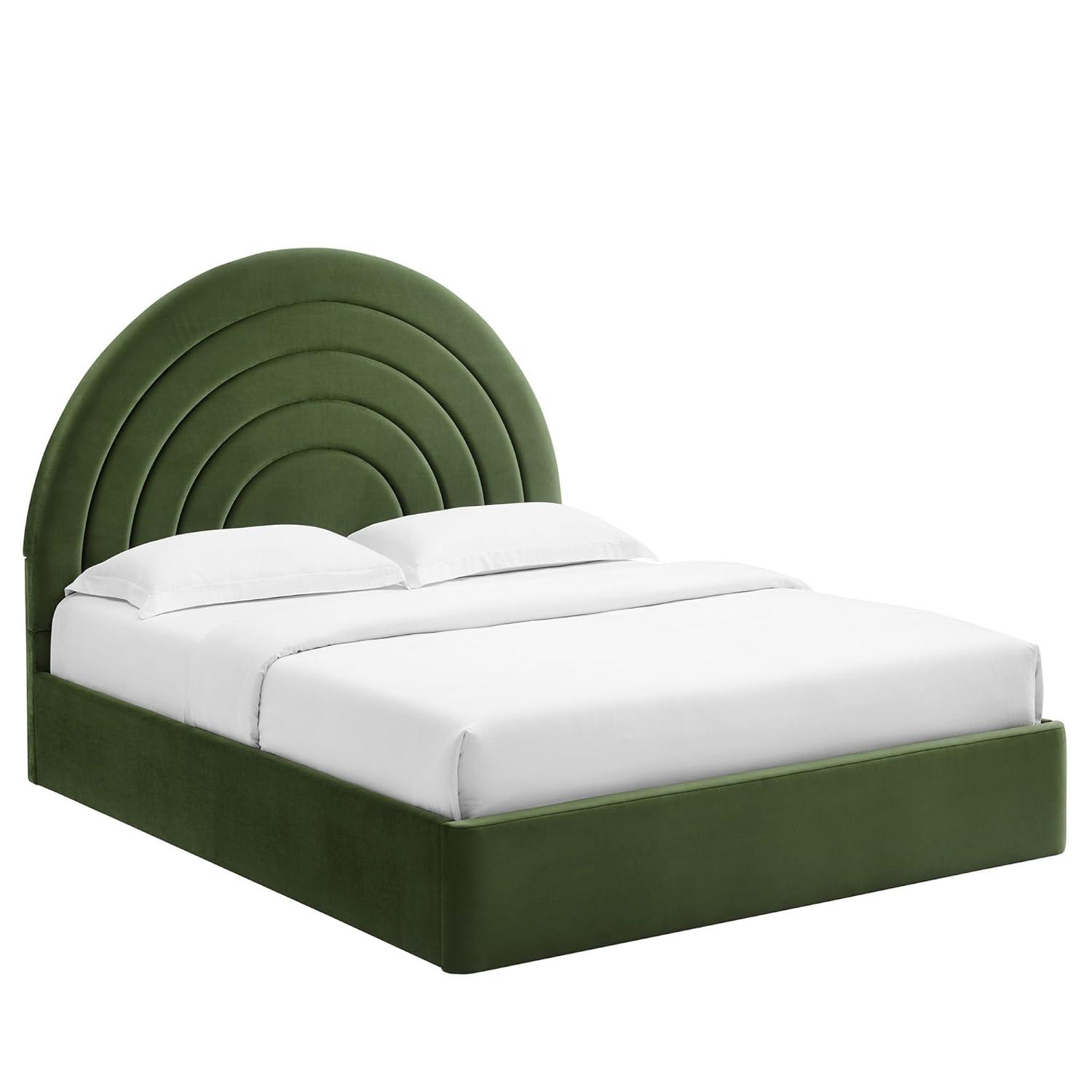 Modway Solana Arched Performance Velvet Platform Bed