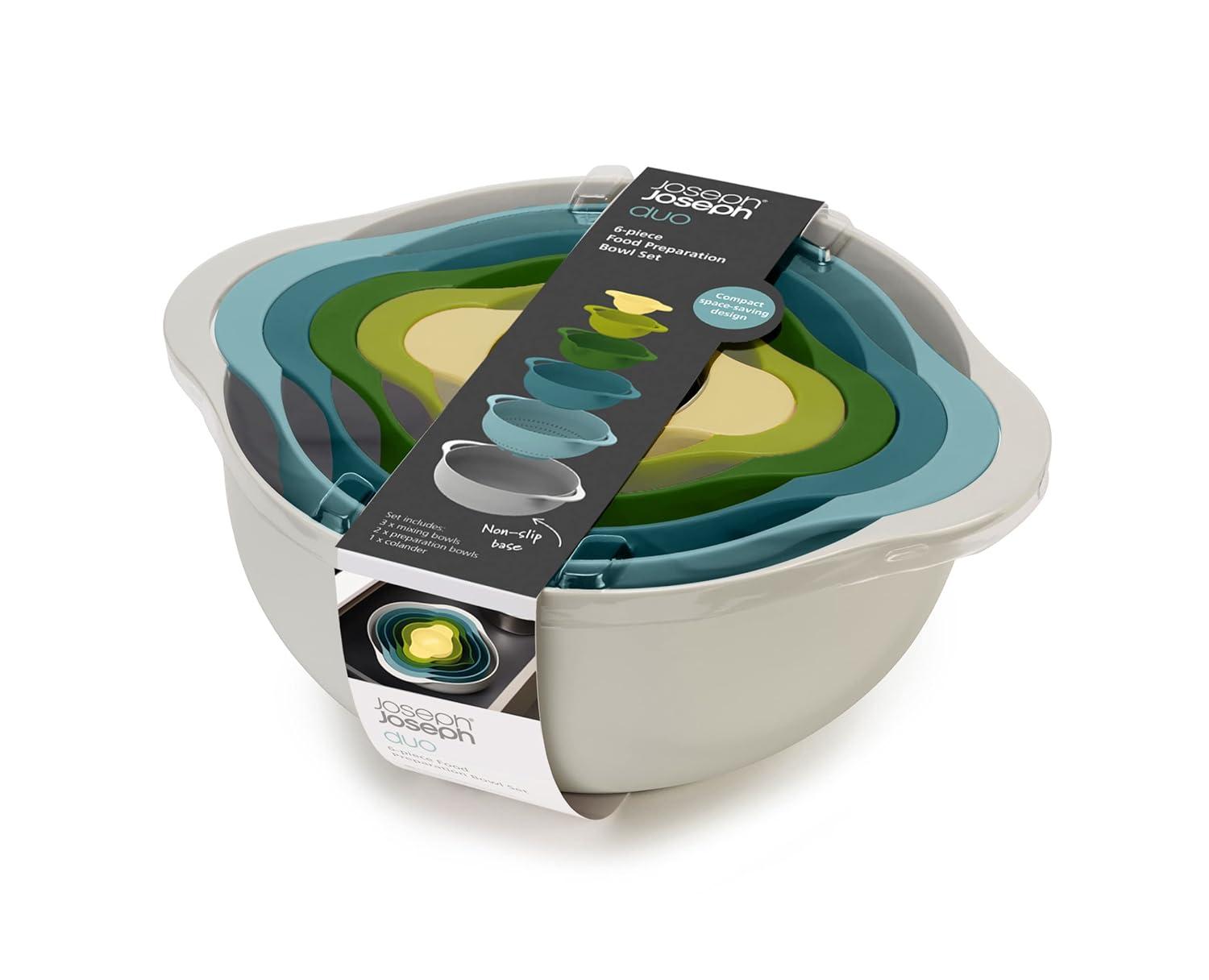 Joseph Joseph Duo 6-piece Nesting Mixing Bowl and Food Preparation Set