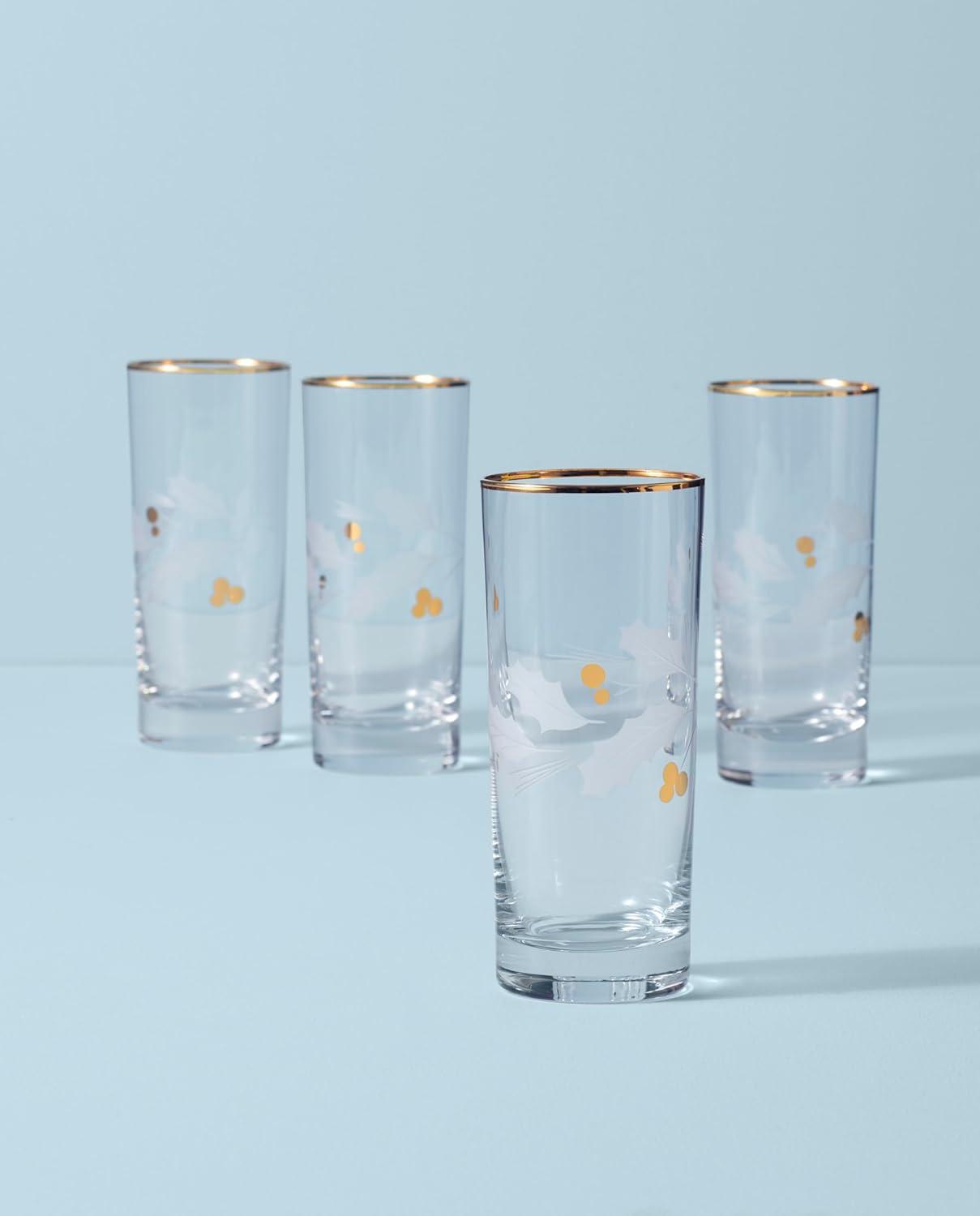 Lenox Holiday Gold 4-Piece Glassware Set