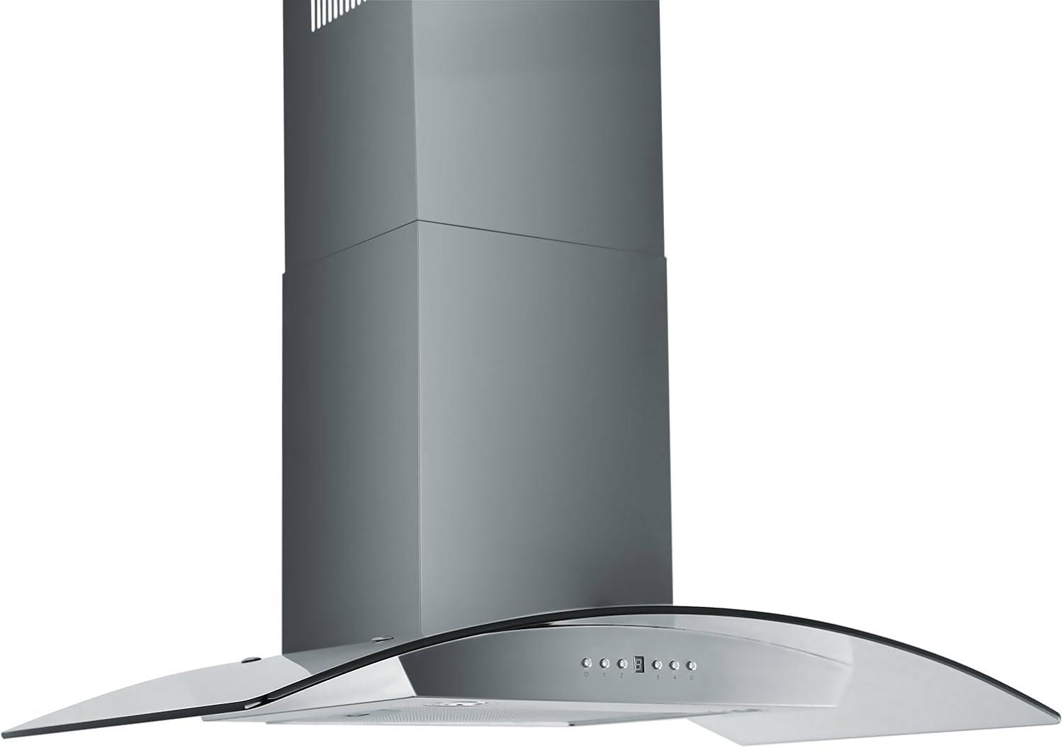 ZLINE 36 in. Convertible Vent Wall Mount Range Hood in Stainless Steel & Glass (KZ-36)