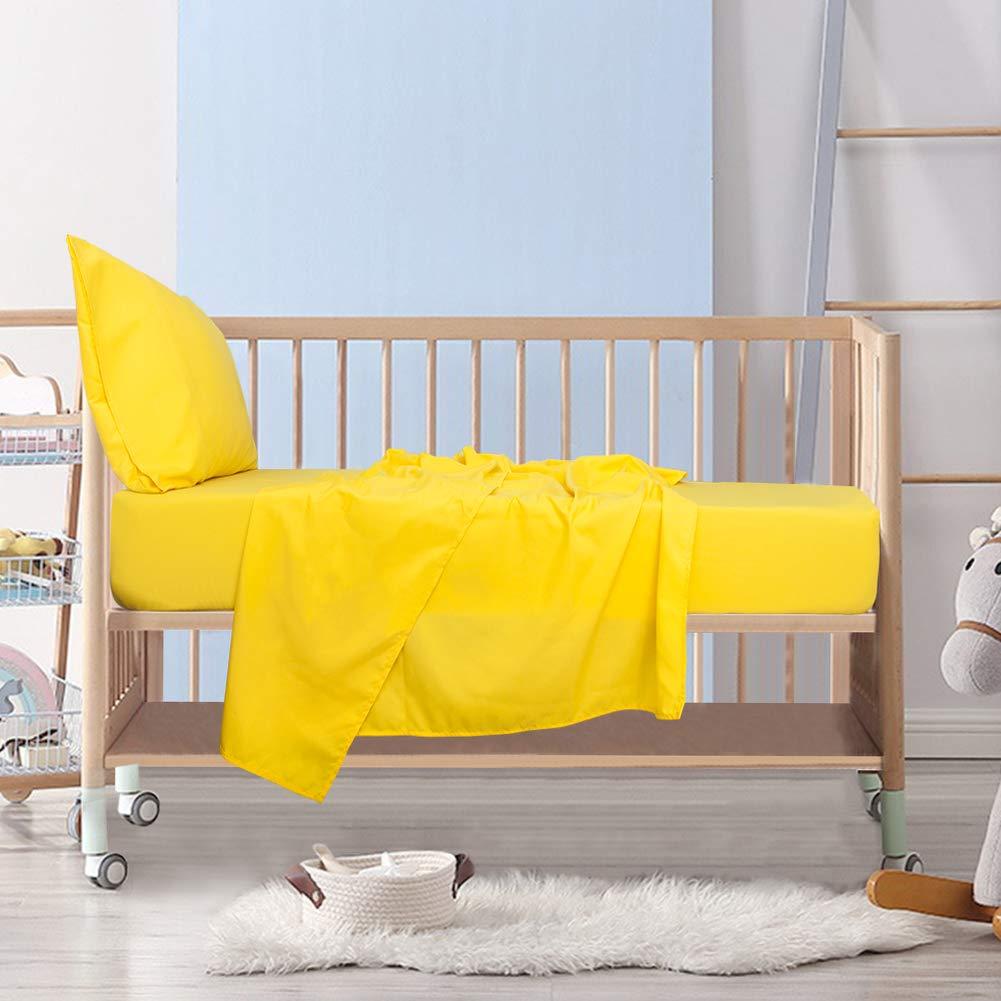 NTBAY 3 Piece Toddler Sheet Set, 1800 Brushed Microfiber Crib Sheet Set - NTBAY