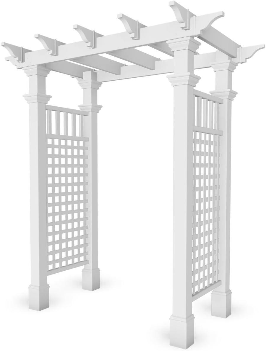 Fairfield White Vinyl Traditional Garden Arbor