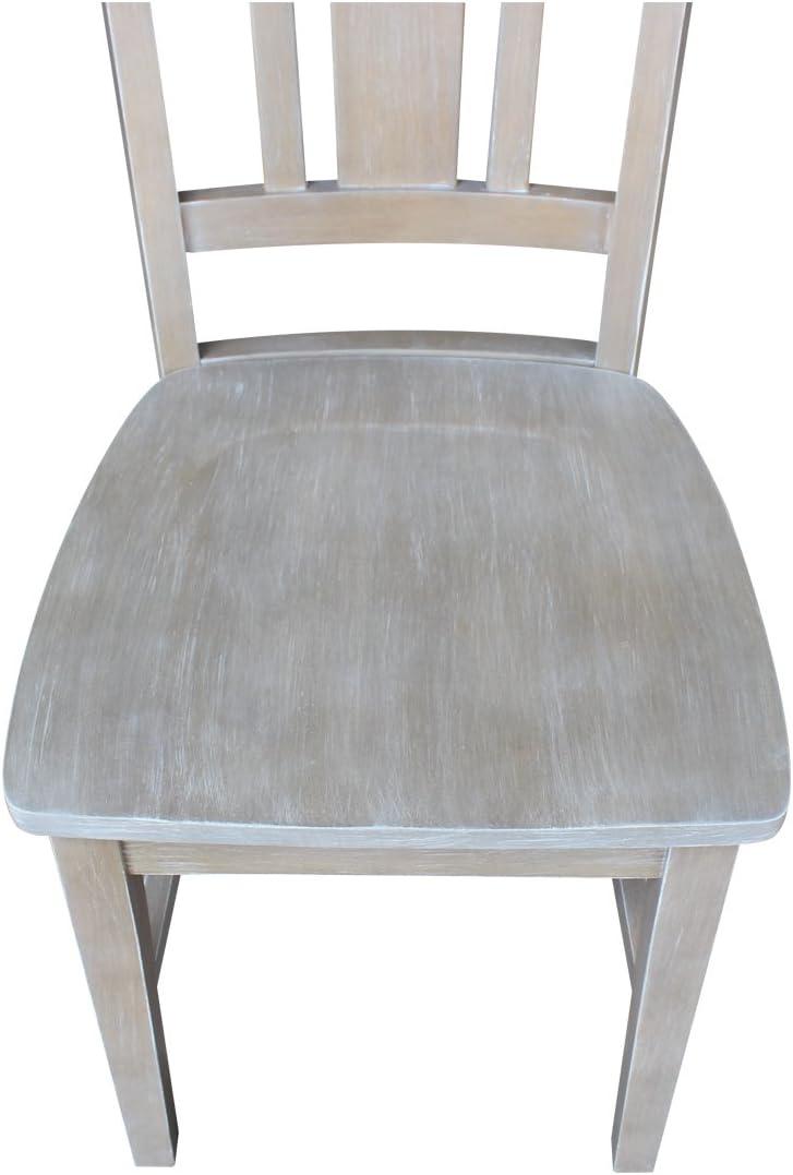 San Remo Slatback Side Chair in Washed Gray Taupe