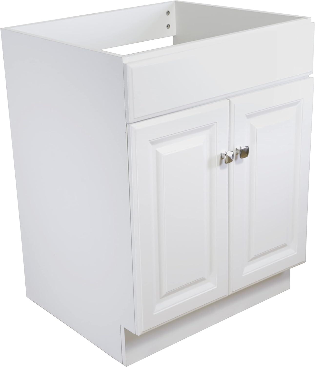 Wyndham 24" White MDF Freestanding Bathroom Vanity Cabinet