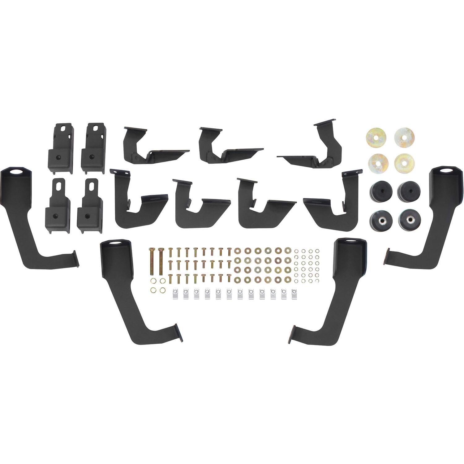 HDX Black Square Tube Wheel-to-Wheel Nerf Step Bars