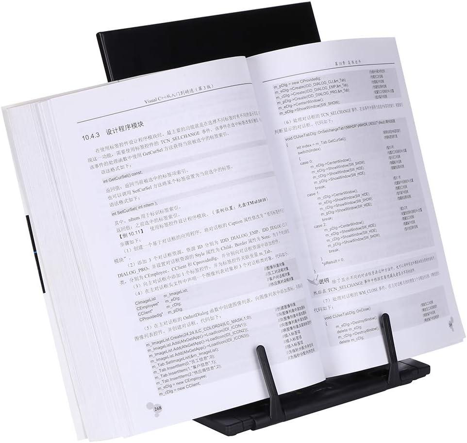 Abankey KLOUD CityBlack Metal Desktop Document Book Holder with 7 Adjustable Positions (Lost ocean-SJ981)