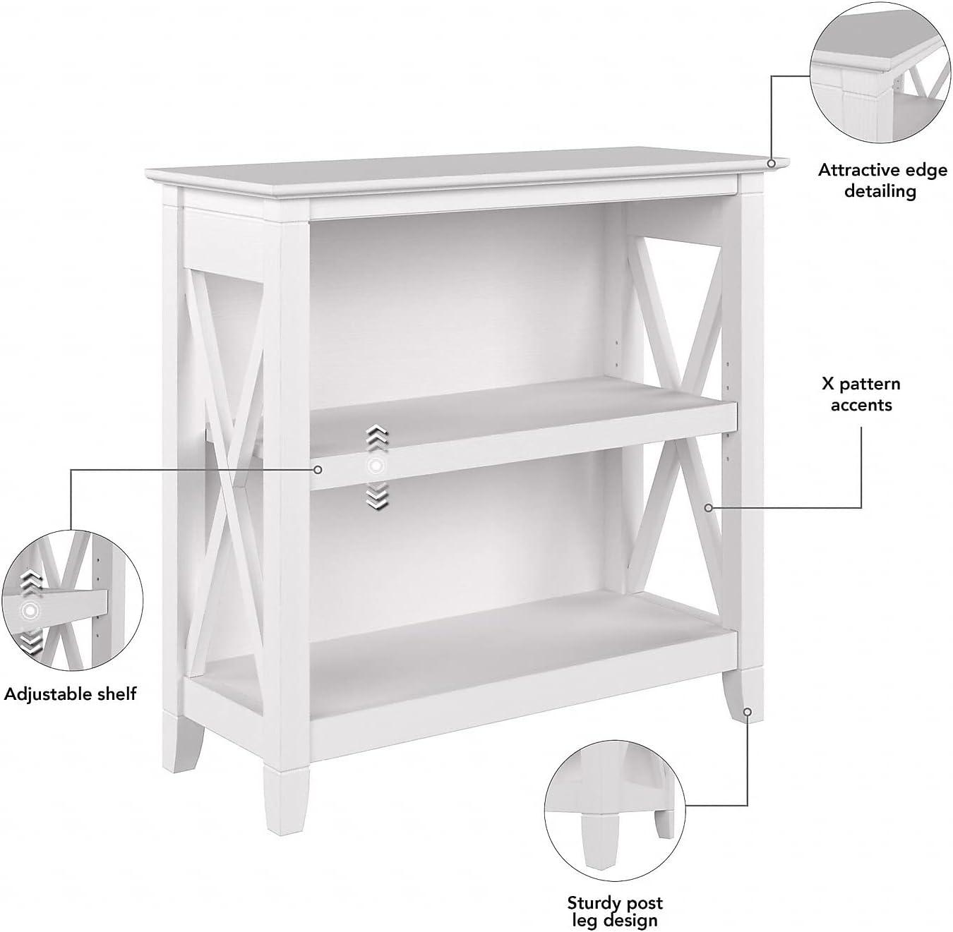 Key West Small 2 Shelf Bookcase in Pure White Oak - Engineered Wood