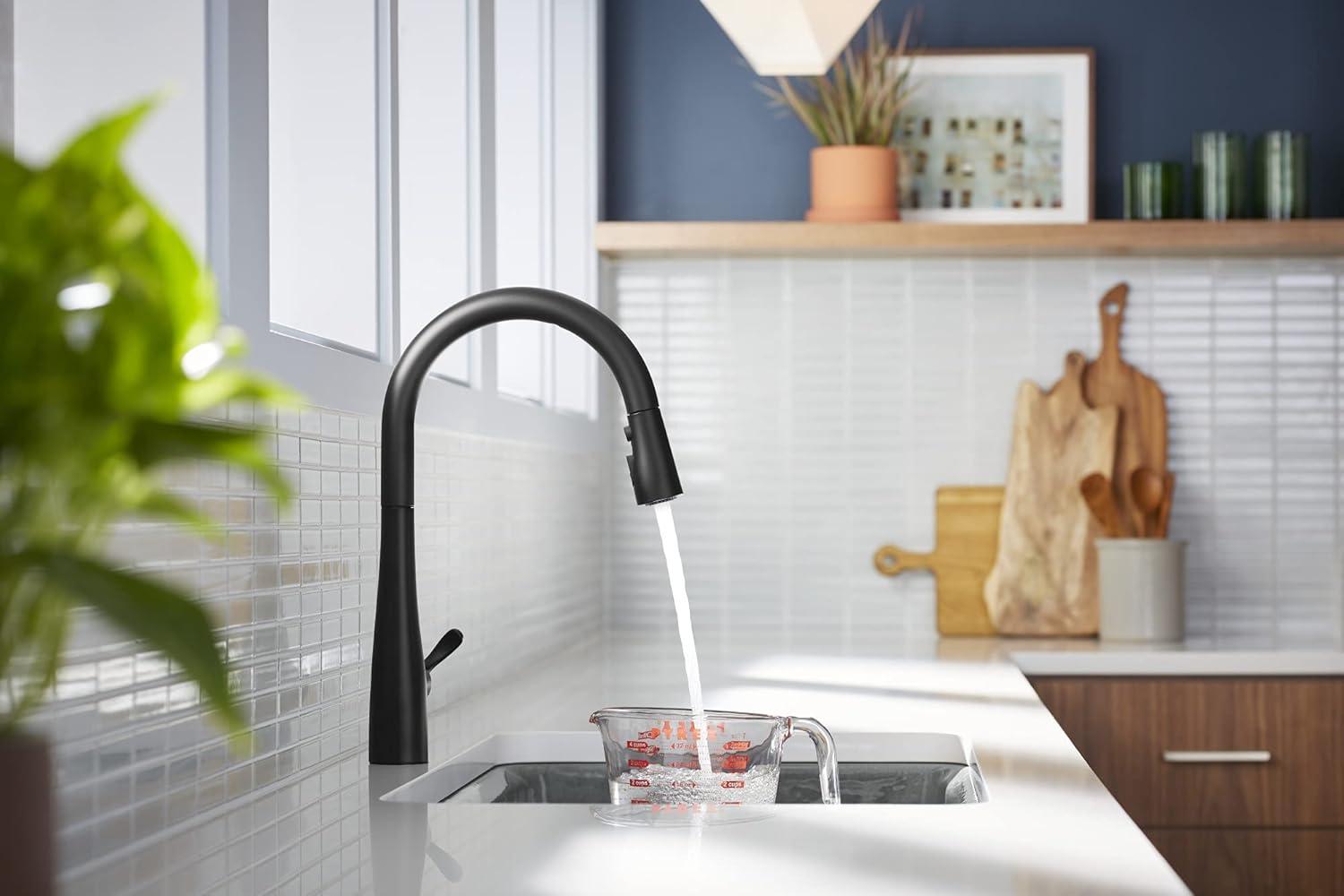 Simplice Touchless Pull-Down Kitchen Sink Faucet with Three-Function Sprayhead