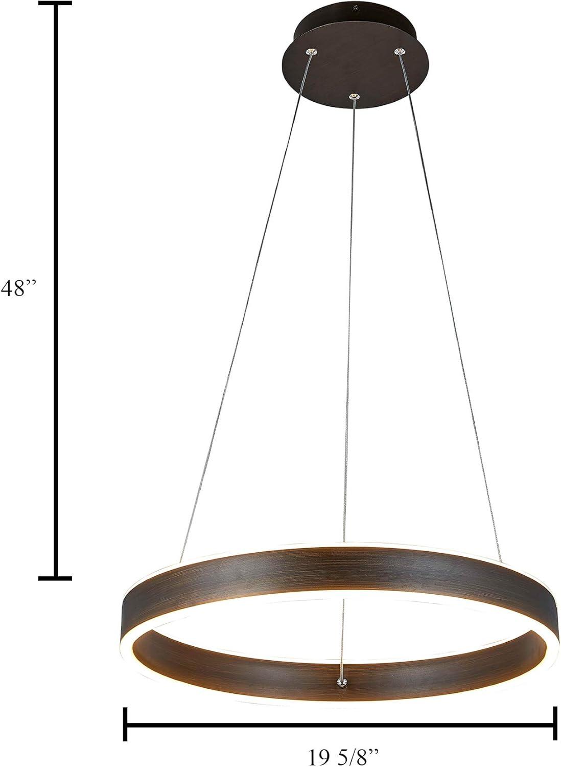 Oil Rubbed Bronze Circular LED Pendant Light