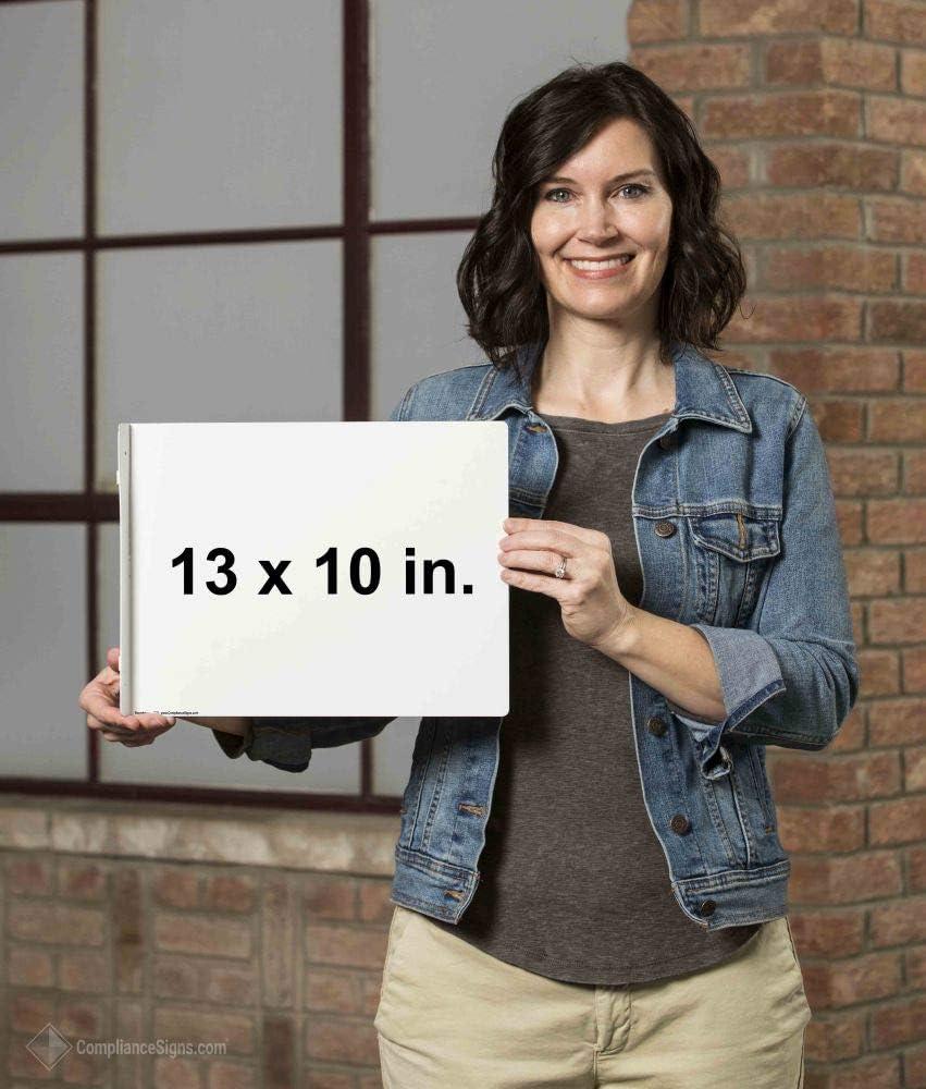 ComplianceSigns.com Accessible Restrooms Right Wall Sign, Projection-Mount 13x10 inch Black Aluminum for Public Bathrooms