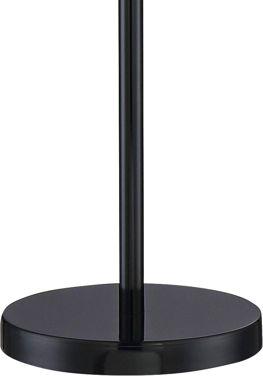 Alexa-Enabled Modern Black Torchiere Floor Lamp with Adjustable Multi-Head