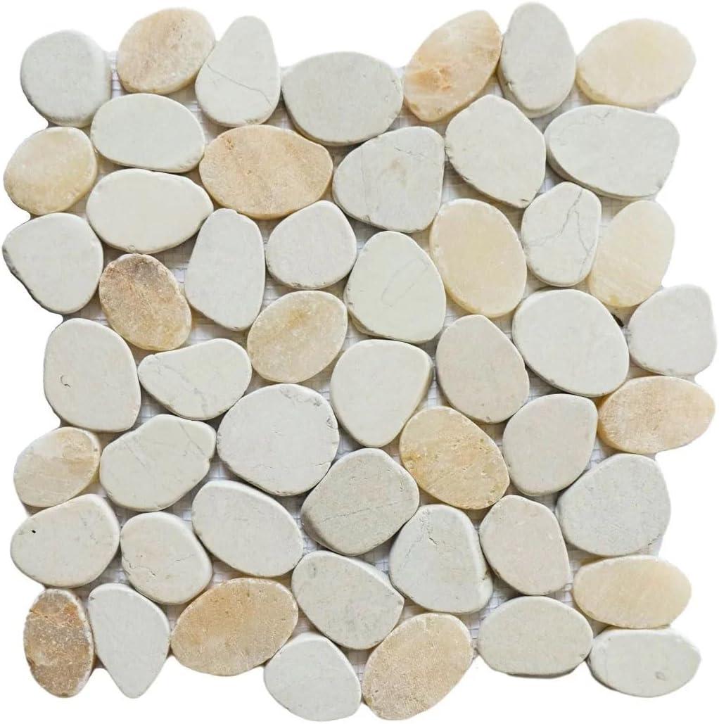 Hawaii 12" x 12" Natural Stone Pebbles Mosaic Wall & Floor Tile