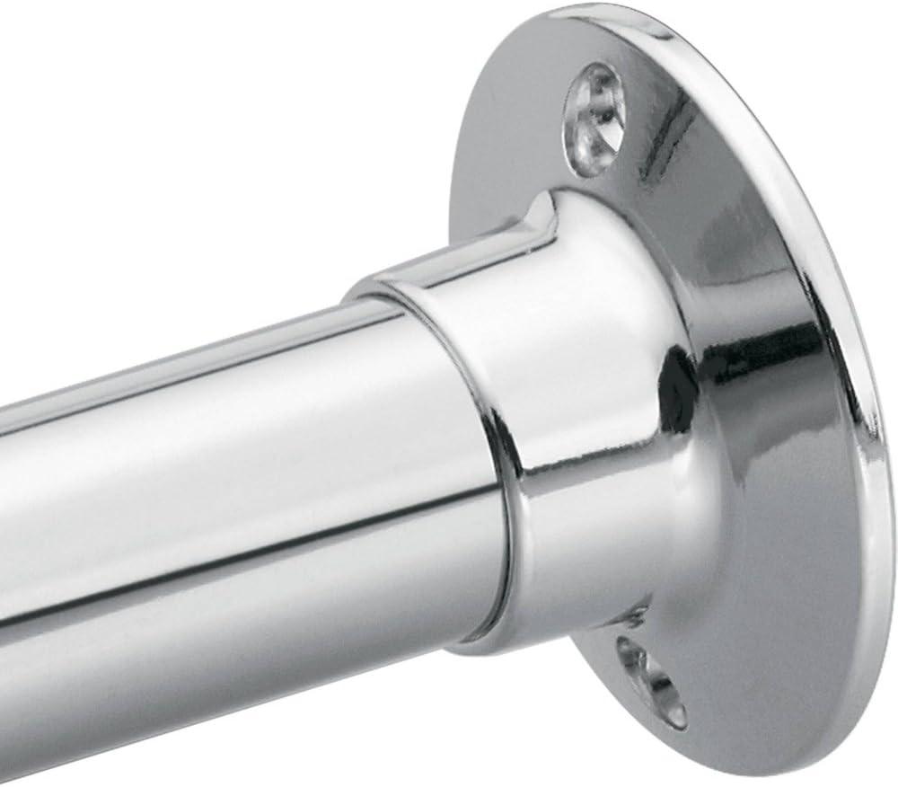 Polished Chrome Commercial Wall Mounted Shower Curtain Rod