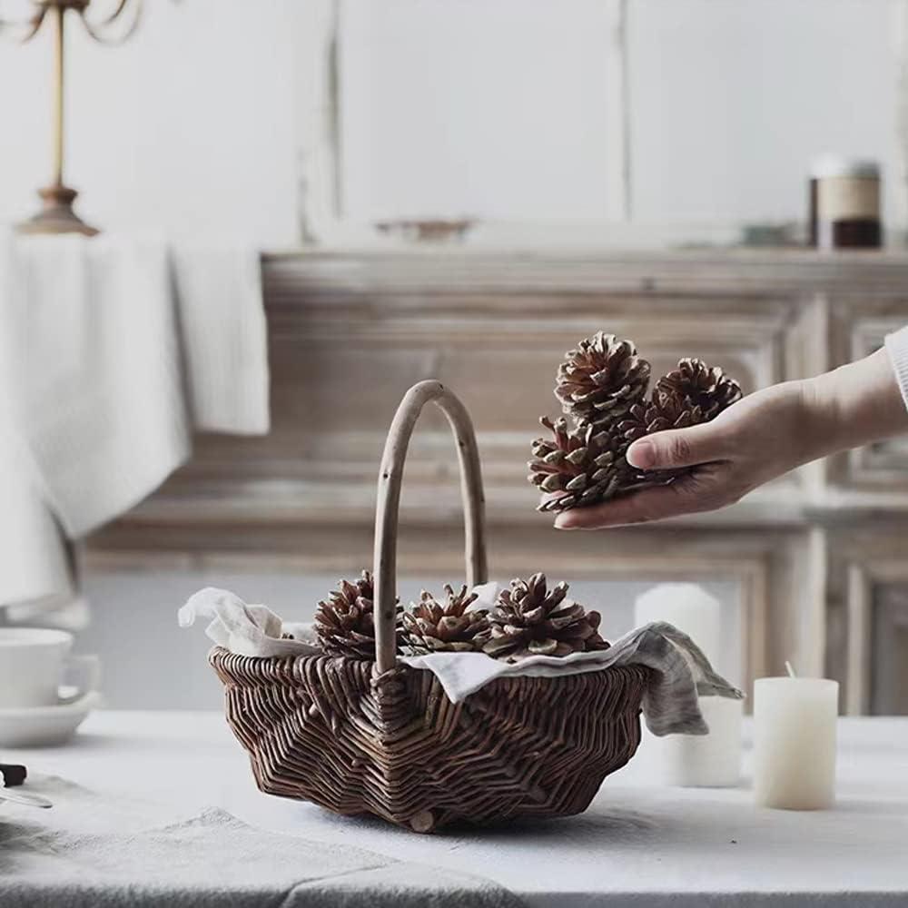 Yahpetes 12 Pcs Christmas Pine Cones 1.96" Snow Tipped Natural Pine Cone Decorations Christmas Rustic Pinecone Ornaments for Decorating and Designing(12 pcs)