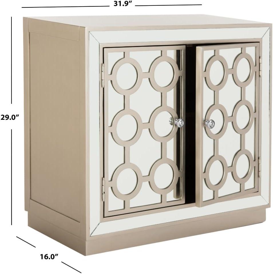 Kaia 2 Door Chest - CHS6404 - Champagne/Mirror - Safavieh