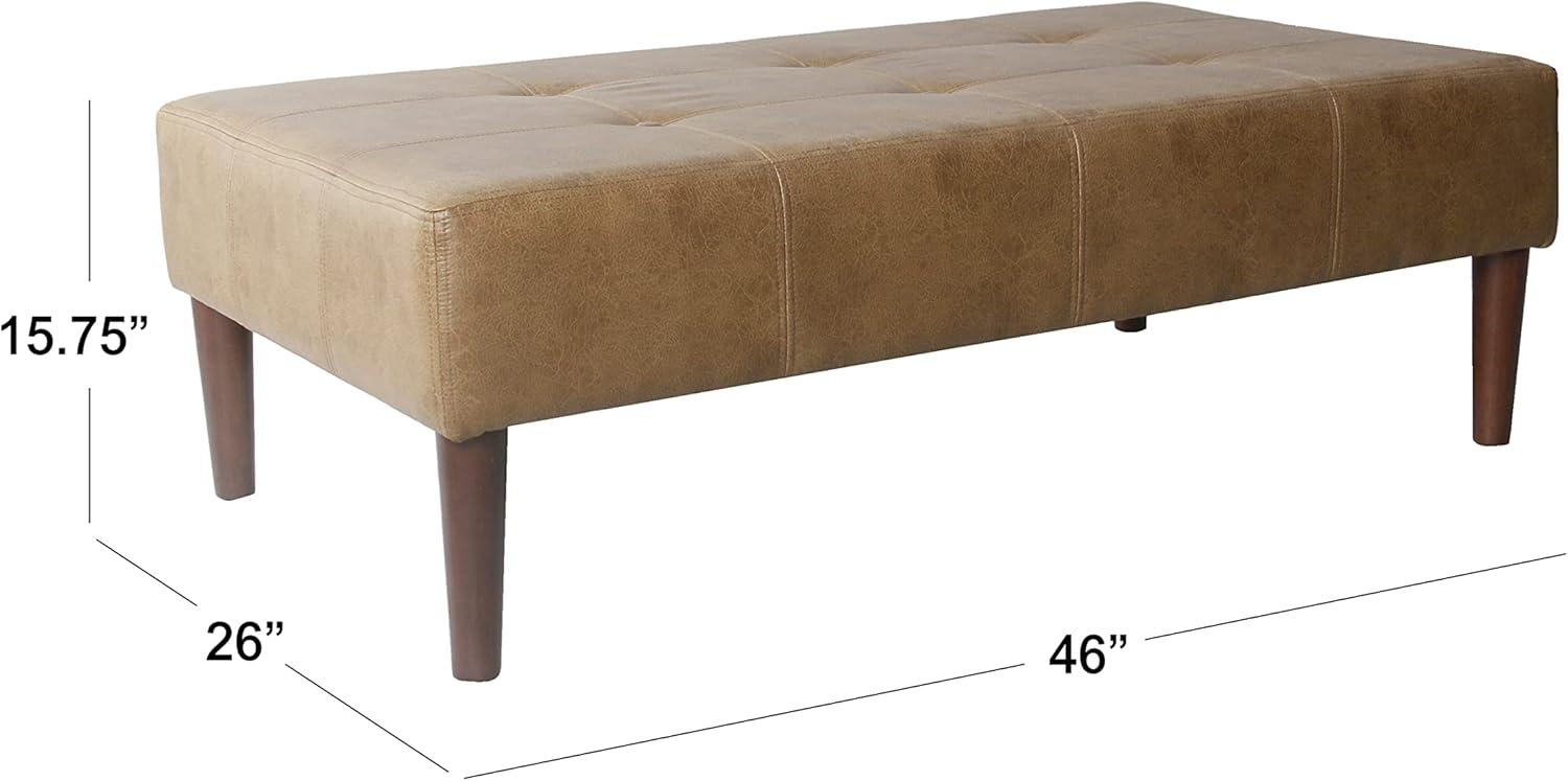 Adryanah Faux Leather Upholstered Bench