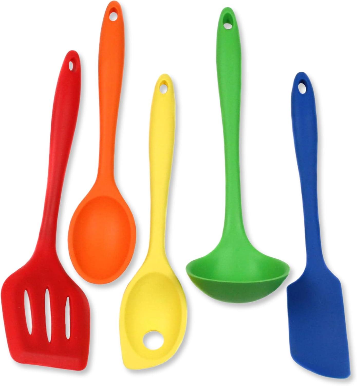 Chef Craft Assorted 5 Piece Silicone Kitchen Utensil Set