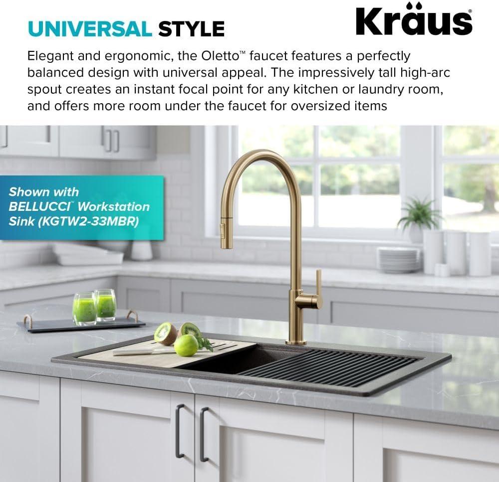 Oletto Single Handle Pull-Down Kitchen Faucet