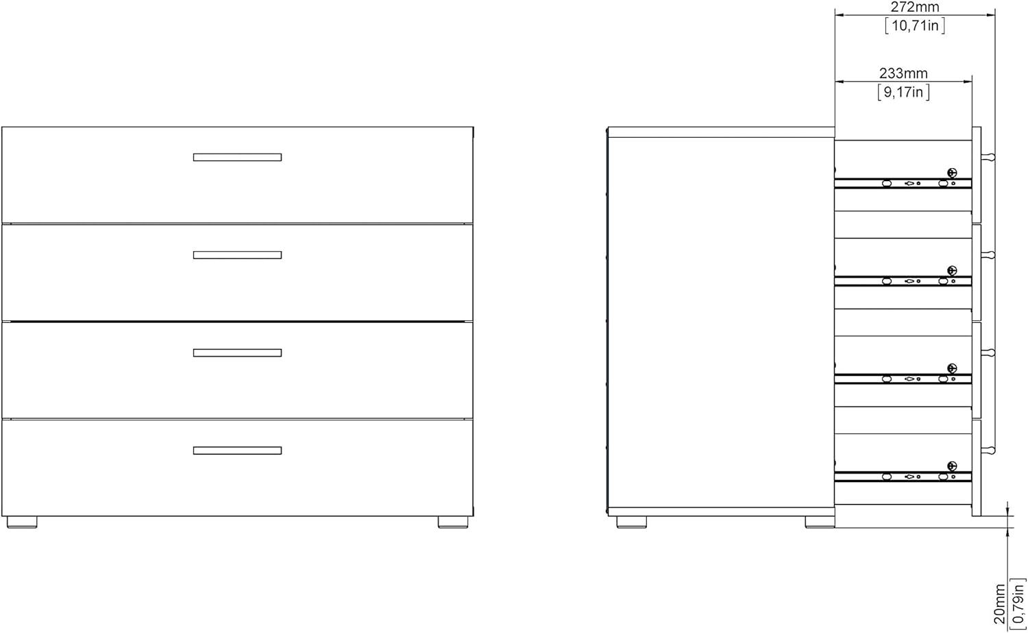 Jantz 4 Drawer 31.57'' W Dresser