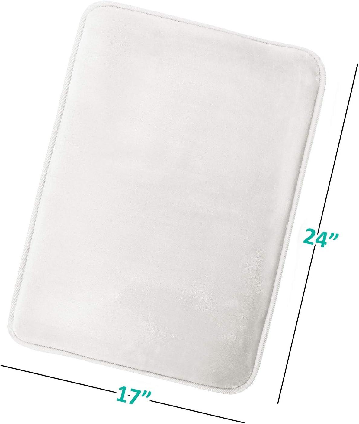 Clara Clark Ultra Soft and Absorbent Memory Foam Bath Rug Set with Non-Slip Backing